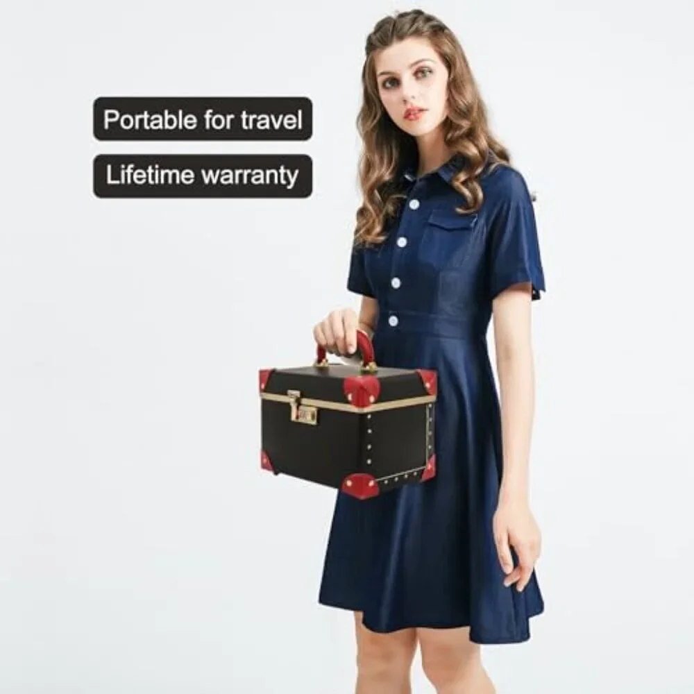 urecity Vintage Makeup Train Case